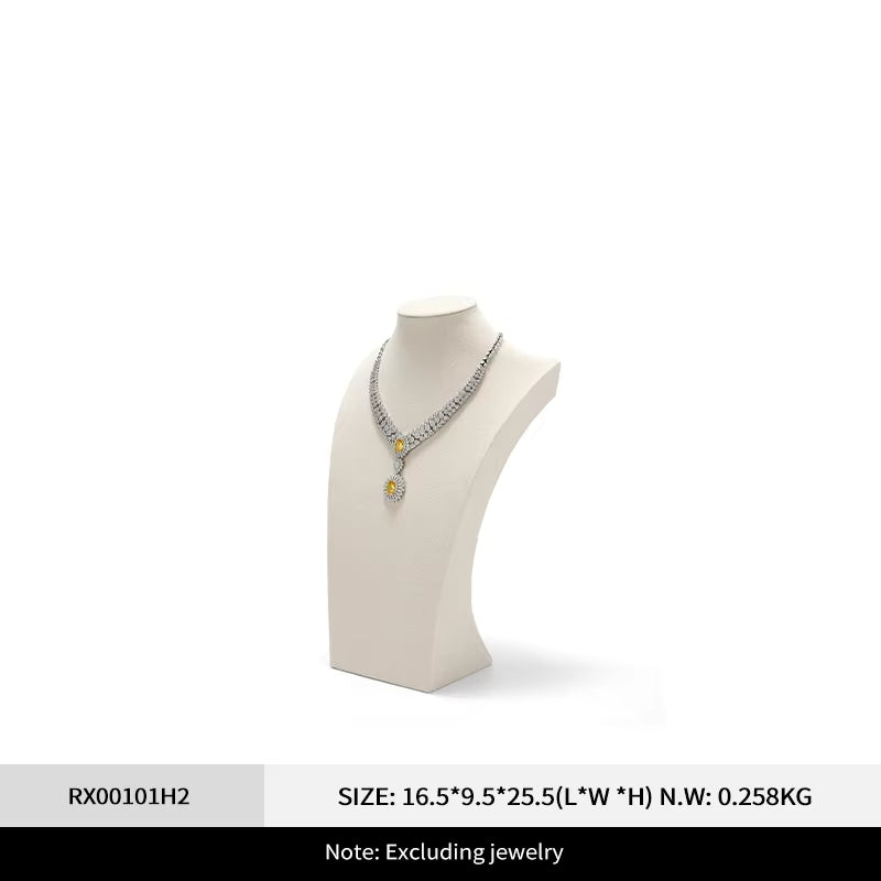 Linen Jewelry Display Bust
