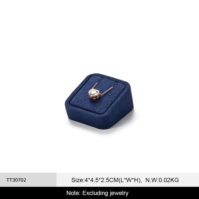 Blue Microfiber Jewelry Display Stand