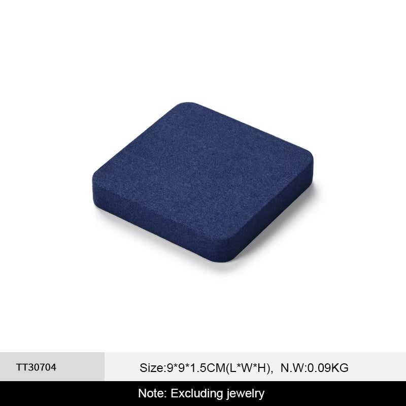 Blue Microfiber Jewelry Display Stand