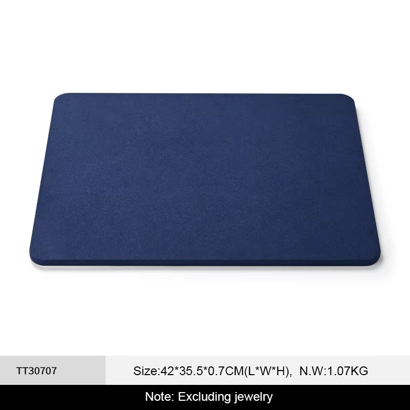 Blue Microfiber Jewelry Display Stand