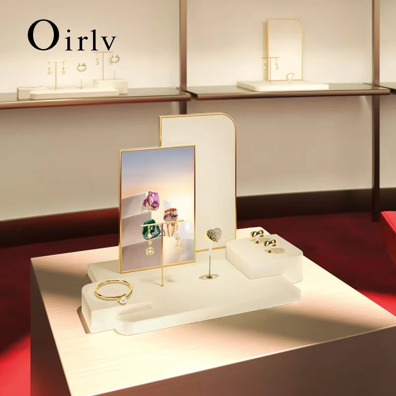 Beige Jewelry Display Stand