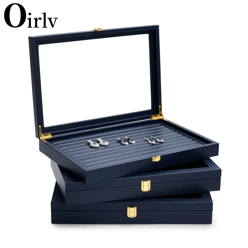 Blue Leather Jewelry Case