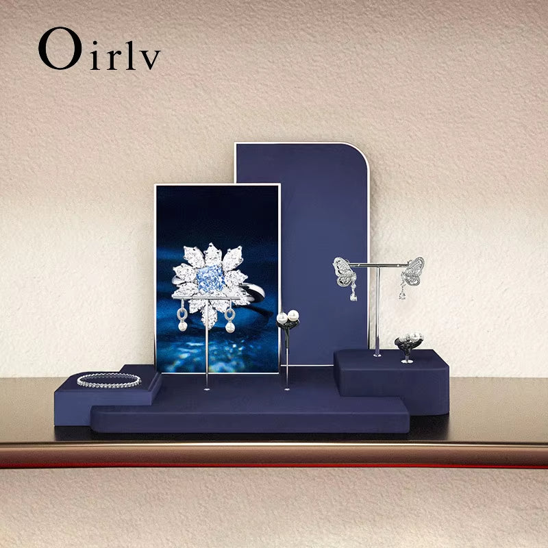 Blue Jewelry Display Stand