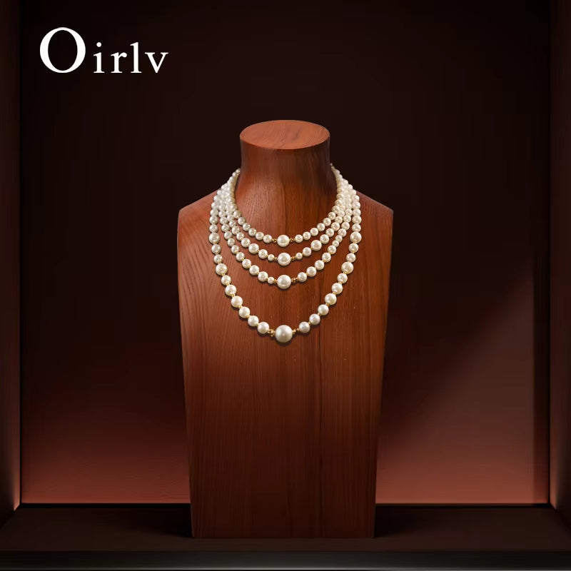 Wooden Jewelry Display Bust