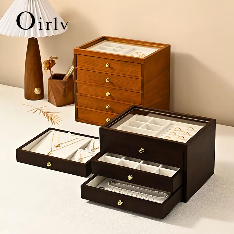 Wooden Multi-Layer Jewelry Box