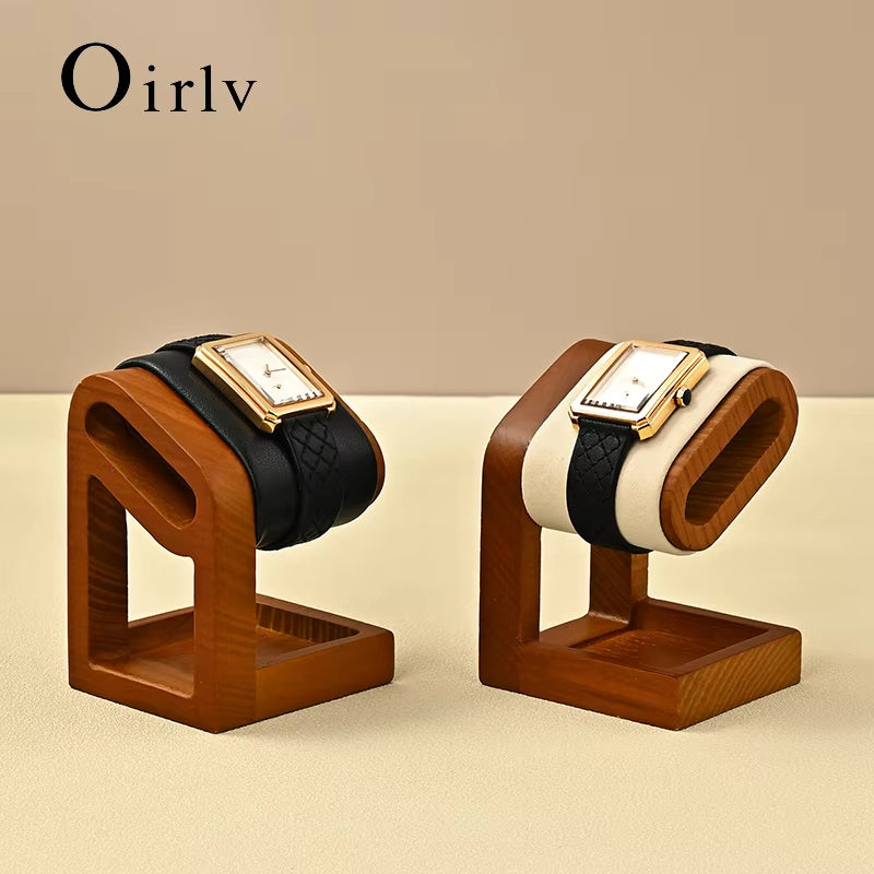 Beige Wooden Jewelry Display Stand