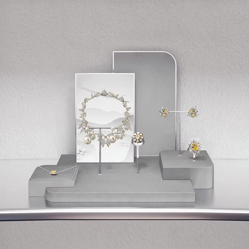 Gray Jewelry Display Stand