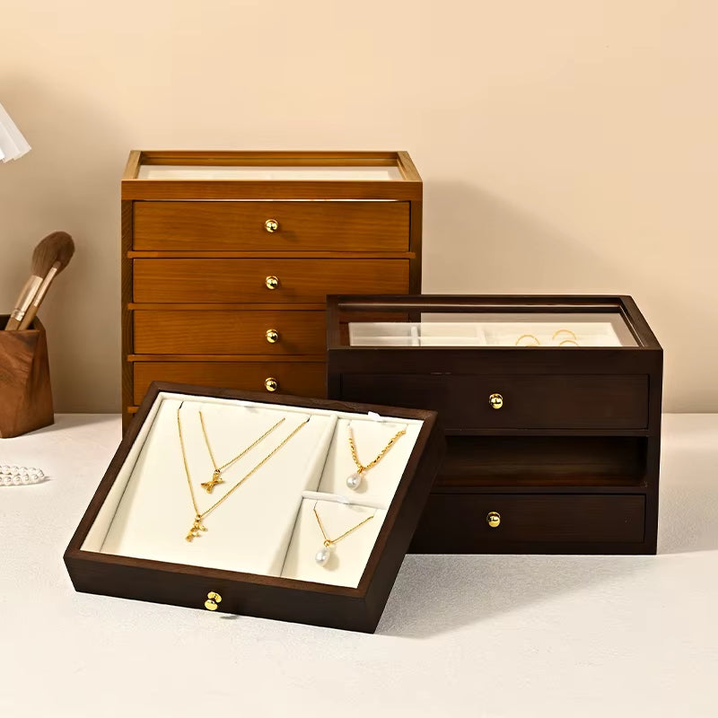 Wooden Multi-Layer Jewelry Box