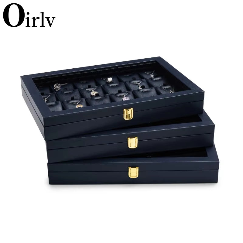 Blue Leather Jewelry Case