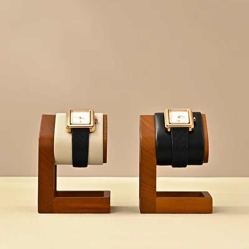 Beige Wooden Jewelry Display Stand