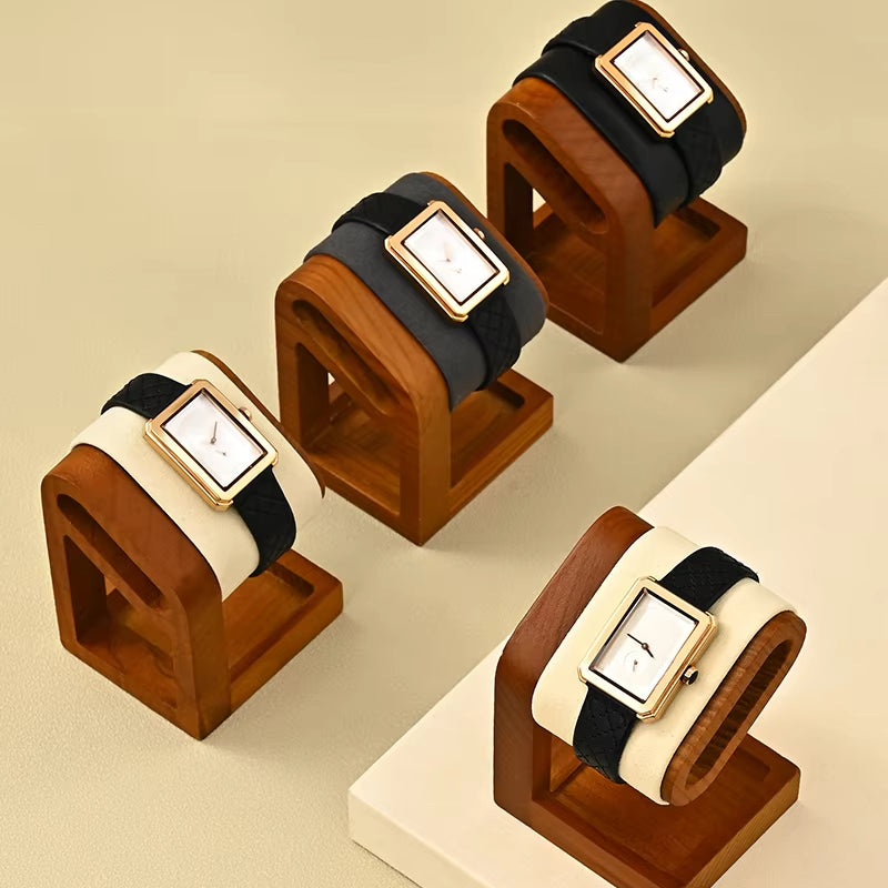 Beige Wooden Jewelry Display Stand