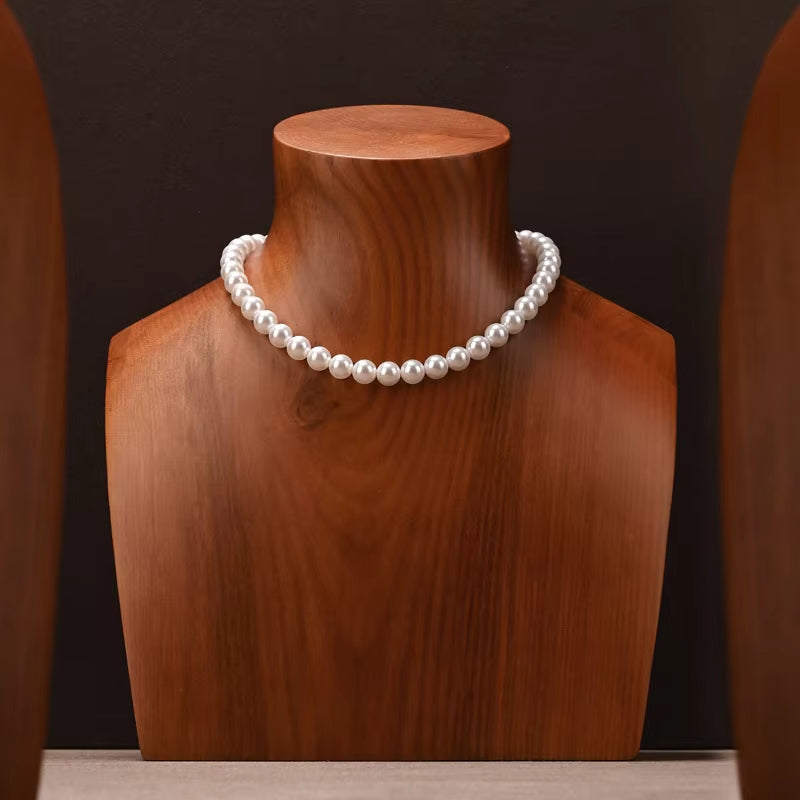 Wooden Jewelry Display Bust