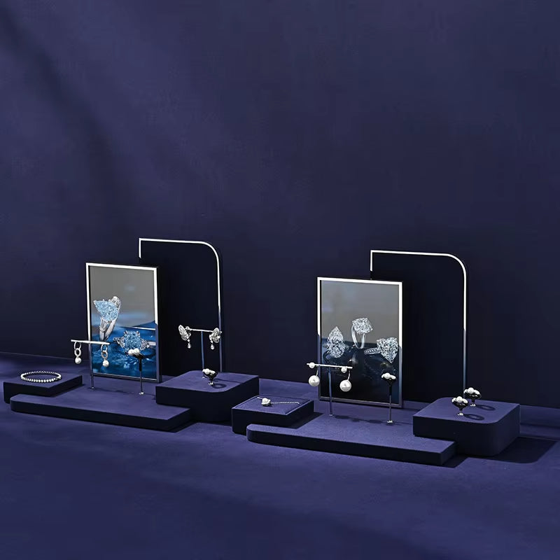 Blue Jewelry Display Stand
