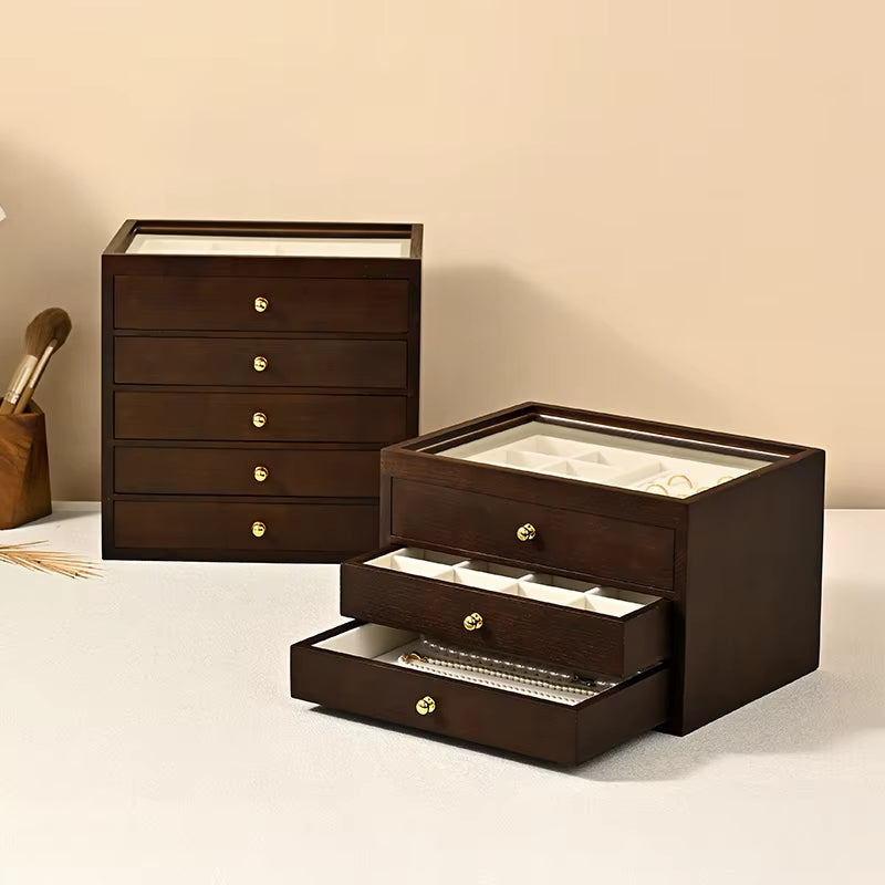 Wooden Multi-Layer Jewelry Box