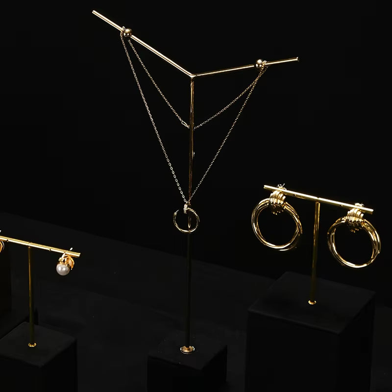 Black Microfiber Jewelry Display Set