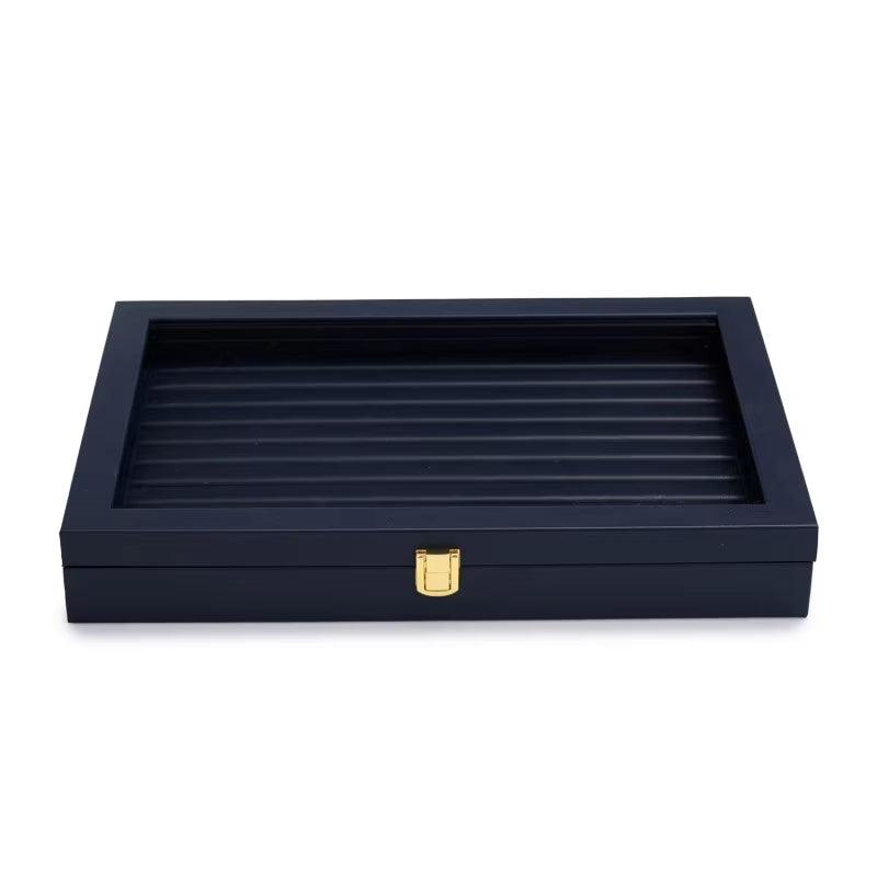 Blue Leather Jewelry Case