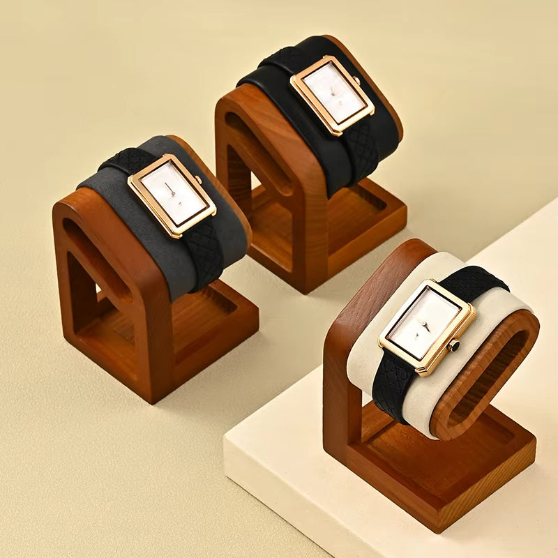 Beige Wooden Jewelry Display Stand