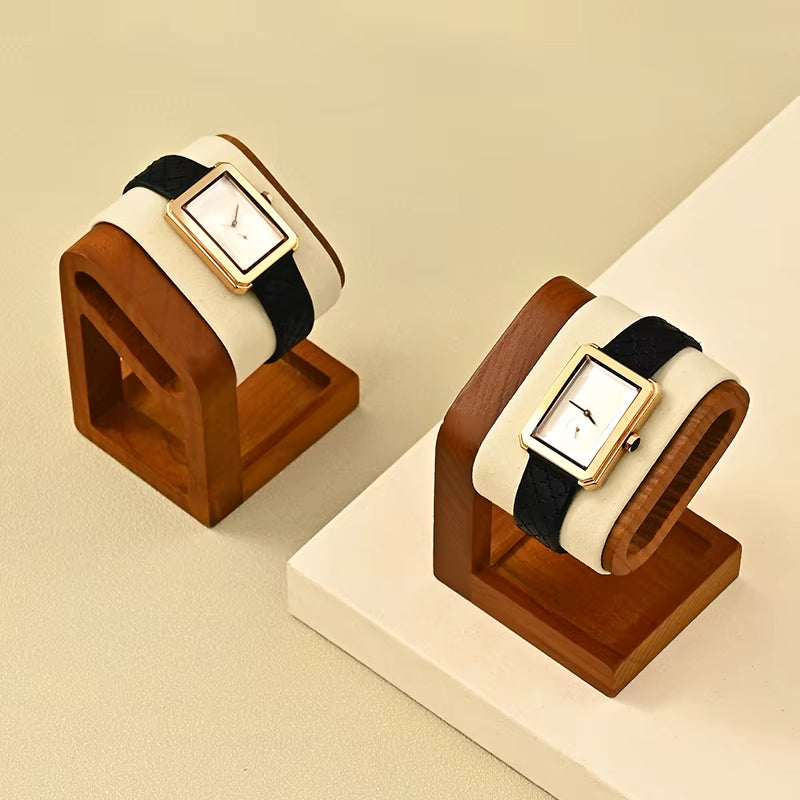 Beige Wooden Jewelry Display Stand
