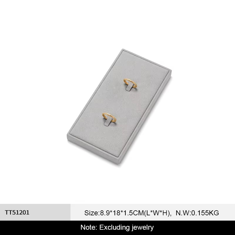 Gray Microfiber Jewelry Display Stand