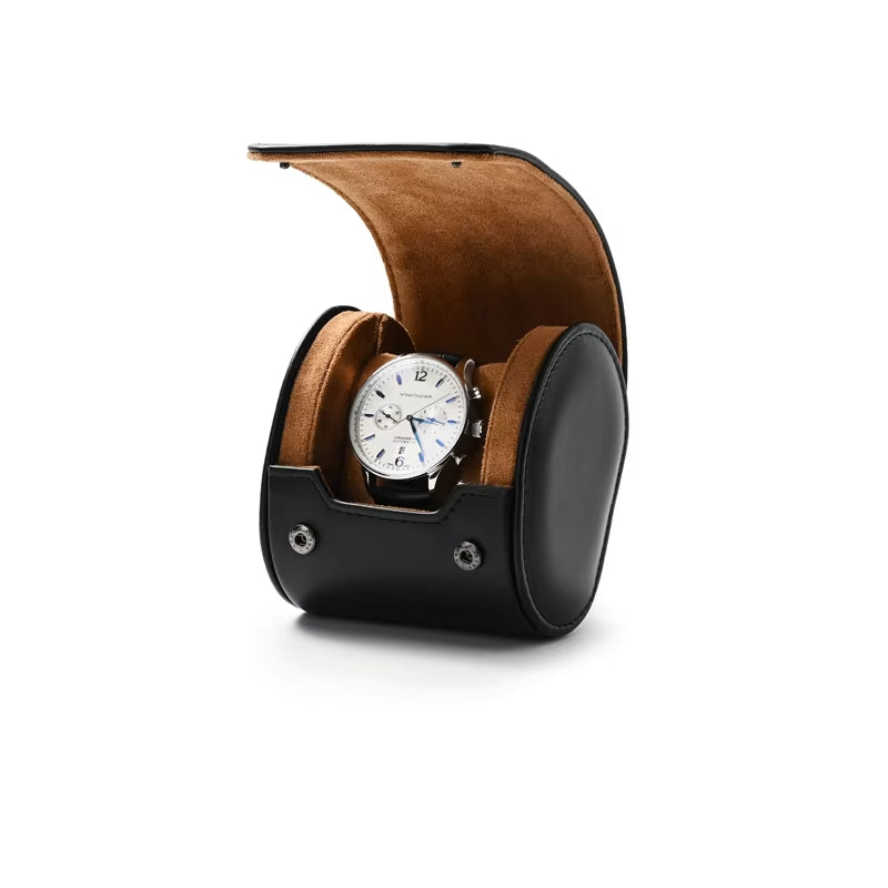 Brown PU Leather Velvet Watch Pouch