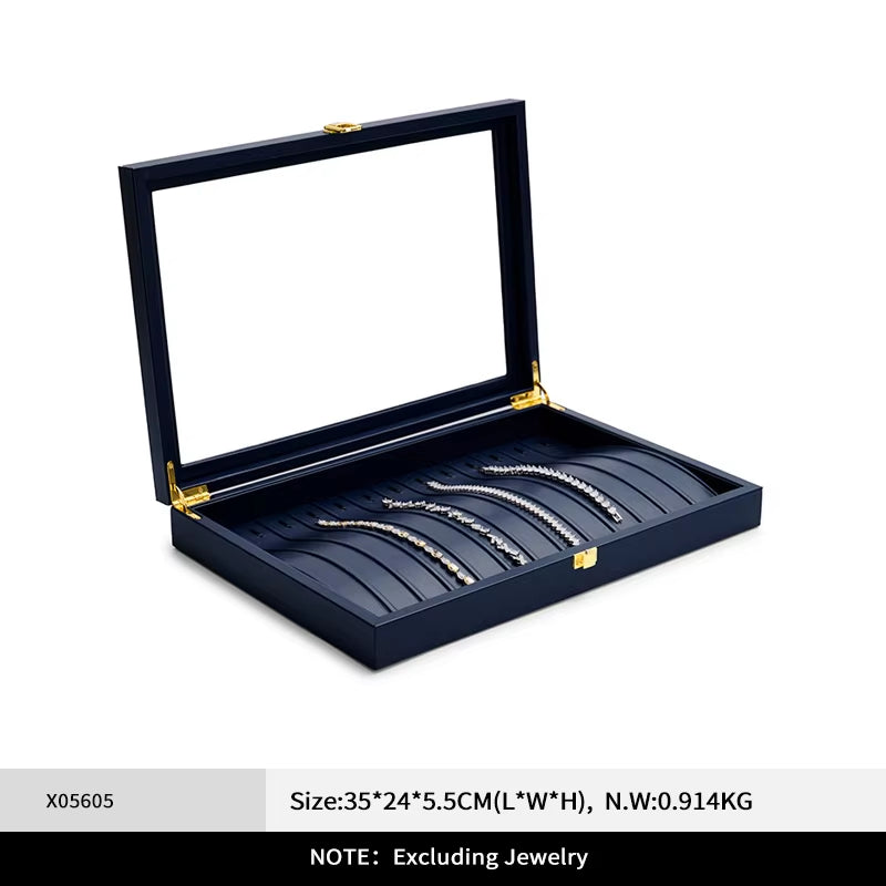 Blue Leather Jewelry Case