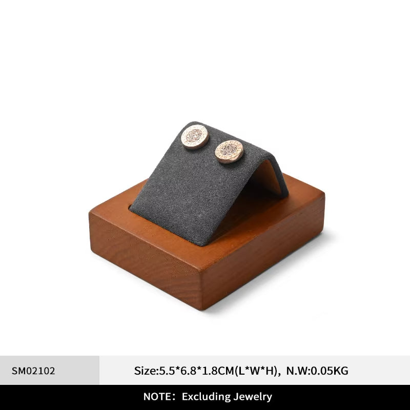 Gray Wooden Jewelry Display Stand