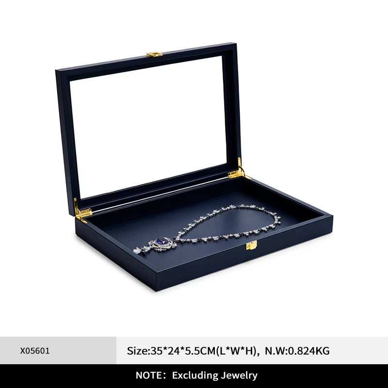 Blue Leather Jewelry Case