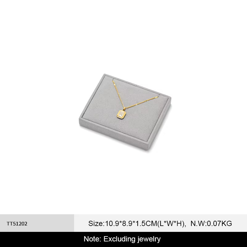 Gray Microfiber Jewelry Display Stand