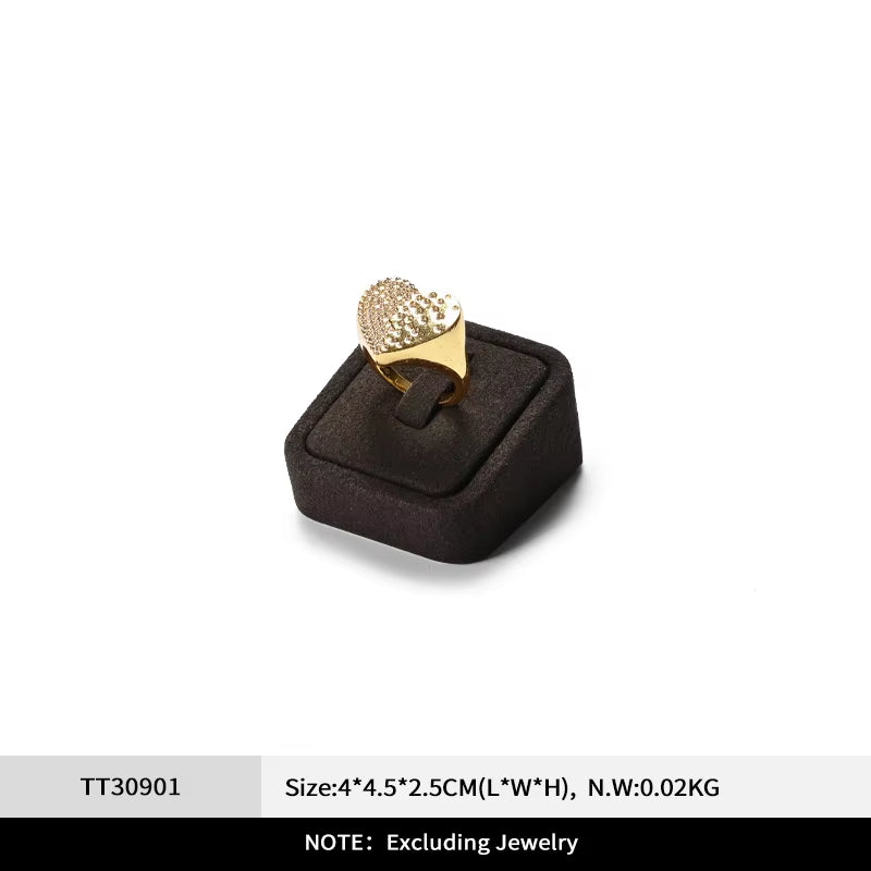 Brown Microfiber Jewelry Display Set