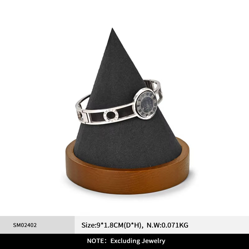 Gray Wooden Jewelry Display Stand
