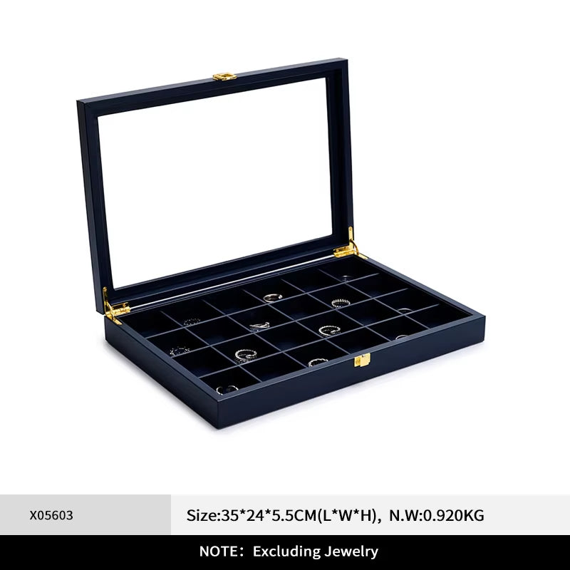 Blue Leather Jewelry Case