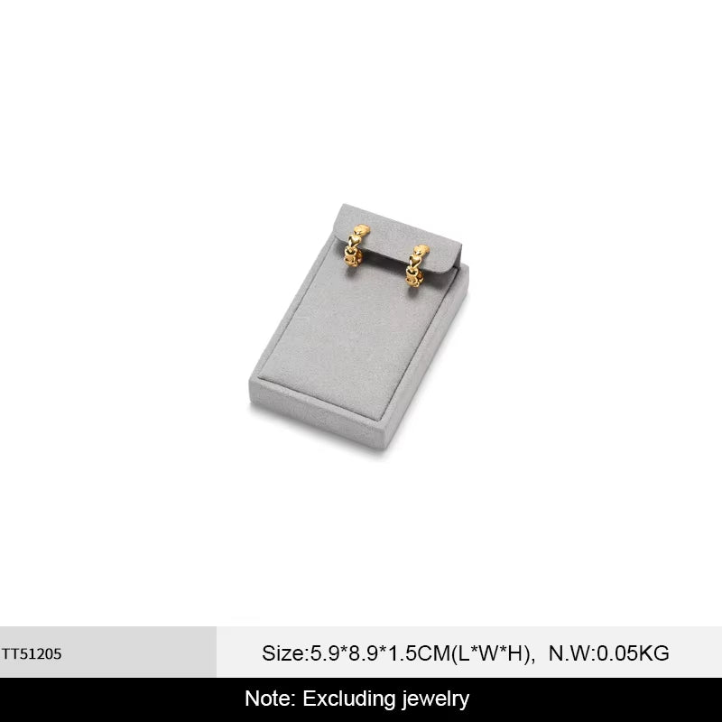 Gray Microfiber Jewelry Display Stand