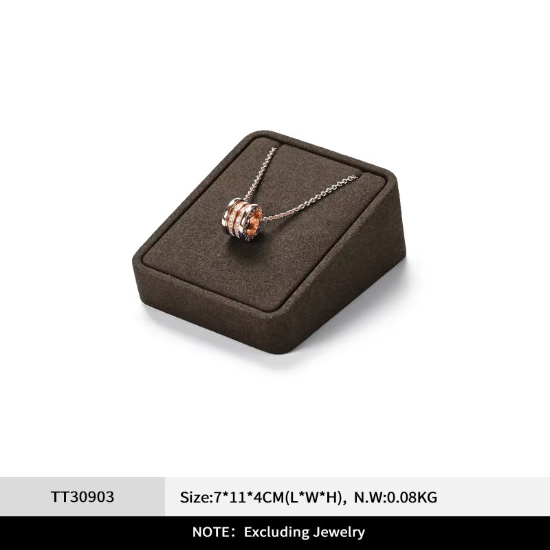Brown Microfiber Jewelry Display Set
