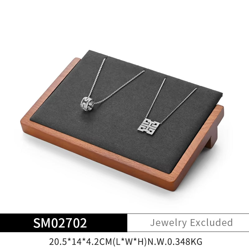 Gray Wooden Jewelry Display Stand