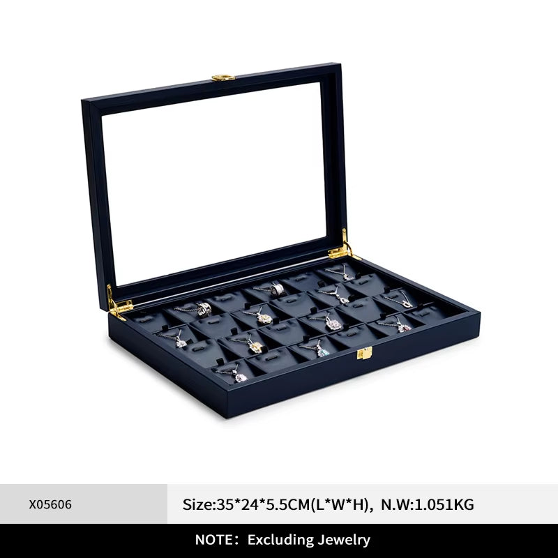 Blue Leather Jewelry Case