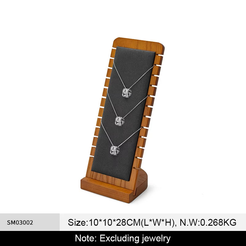Gray Wooden Jewelry Display Stand