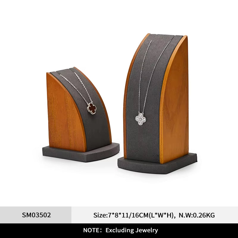 Gray Wooden Jewelry Display Stand