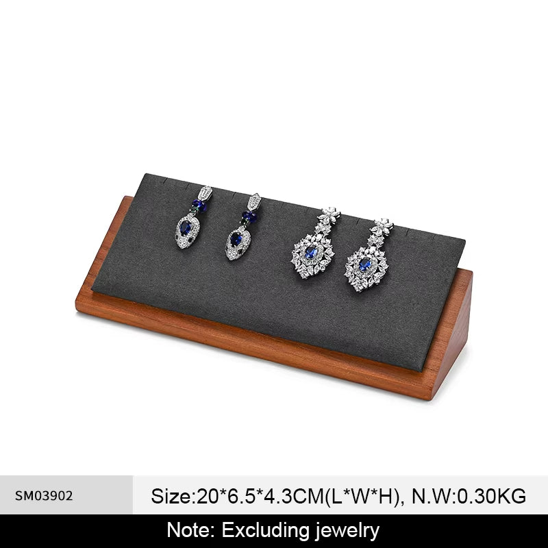 Gray Wooden Jewelry Display Stand