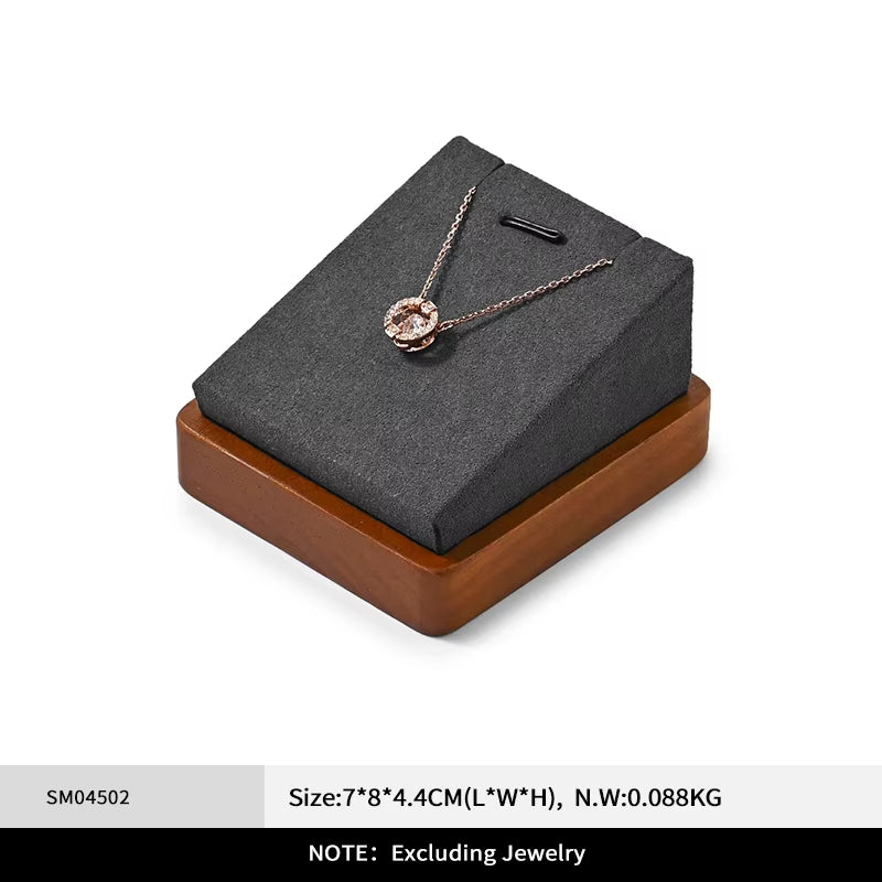 Gray Wooden Jewelry Display Stand