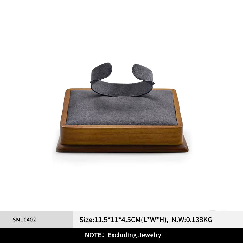 Gray Wooden Jewelry Display Stand