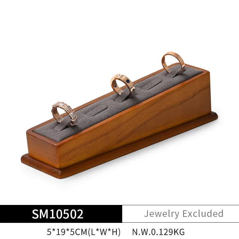 Gray Wooden Jewelry Display Stand