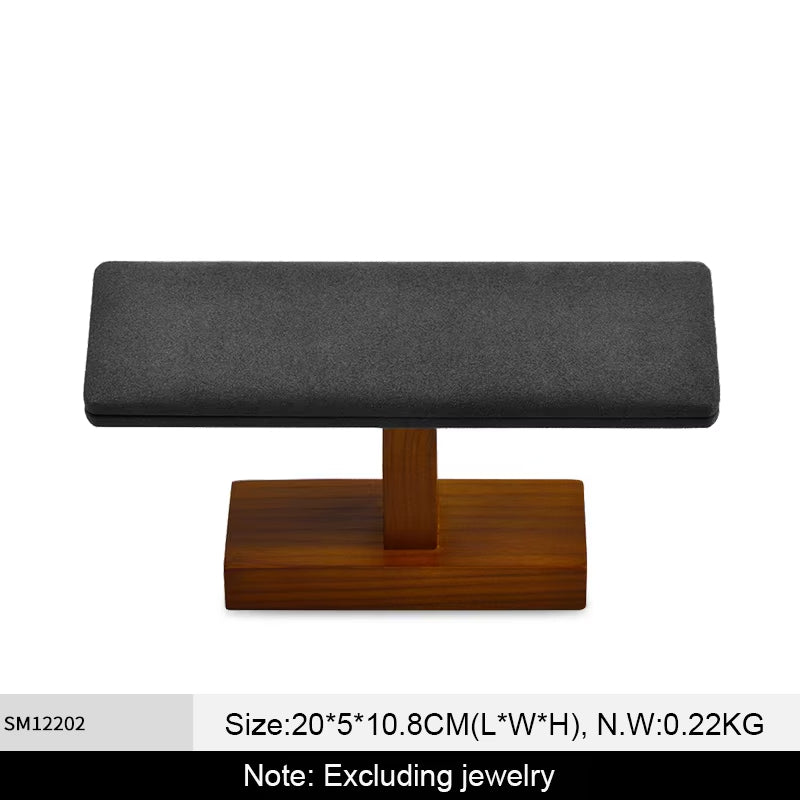 Gray Wooden Jewelry Display Stand