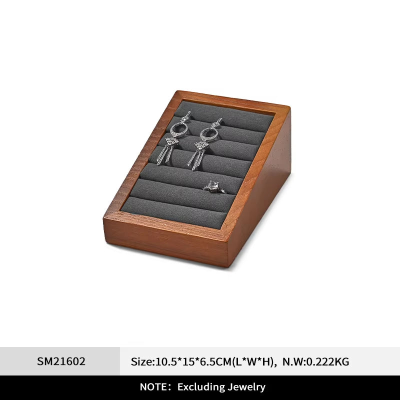 Gray Wooden Jewelry Display Stand