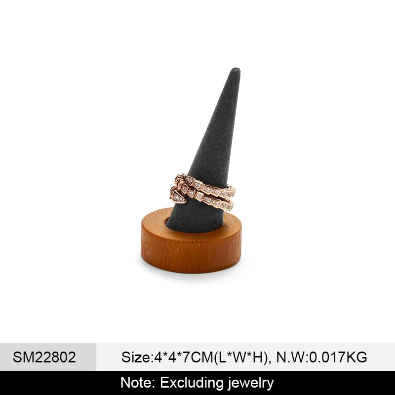 Gray Wooden Jewelry Display Stand