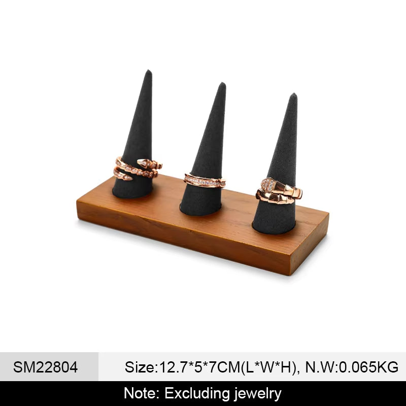 Gray Wooden Jewelry Display Stand