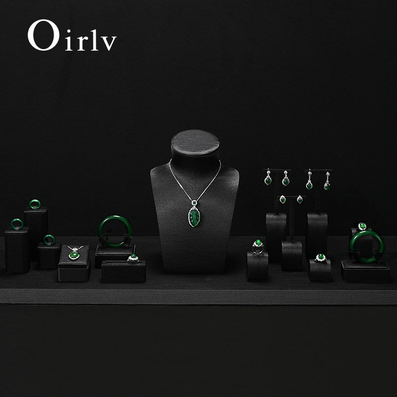 Black Silk Jewelry Display Set