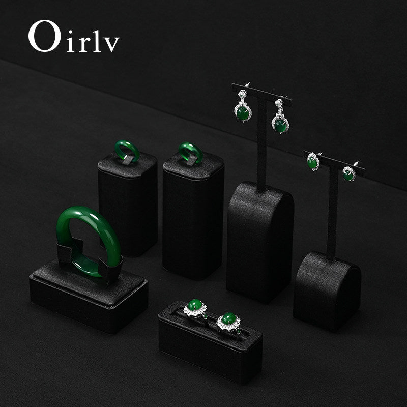 Black Silk Jewelry Display Set