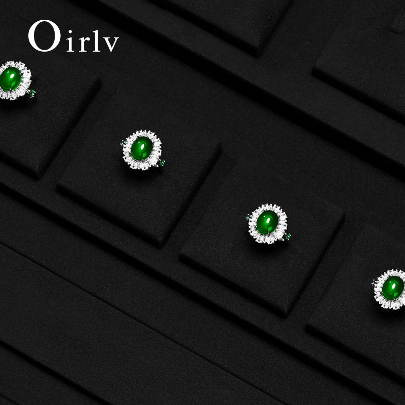 Black Microfiber Ring Display Stand