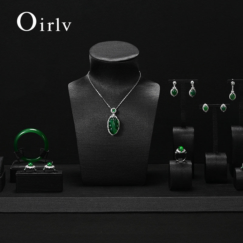 Black Silk Jewelry Display Set