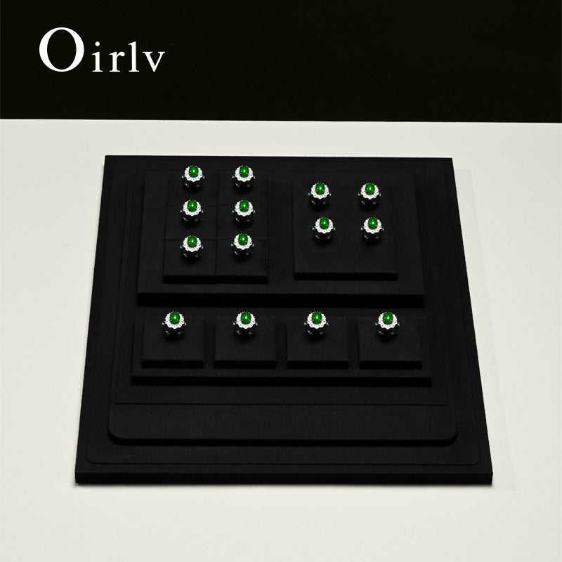 Black Microfiber Ring Display Stand